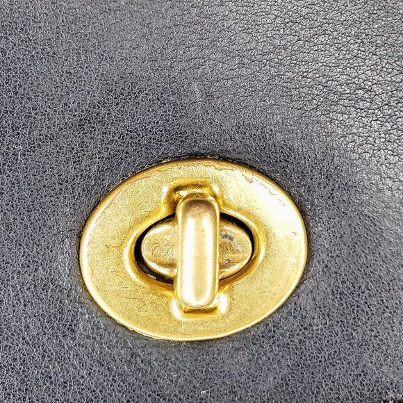 Coach Court Satchel & Crossbody Bag - Vintage Black Leather (Made in US) - Picture 6 of 16